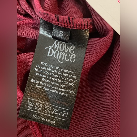 Dance Solo Costume * Sheer * Burgandy - Picture 2 of 7